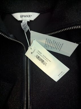 SPANX AirEssentials Black Gunmetal Half Zip